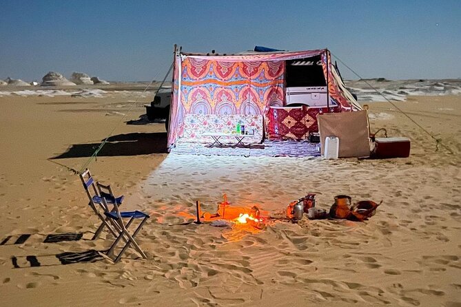 2 Days 1 Night to White and Black Desert from Cairo or Giza - Camping in the White Desert after sunset