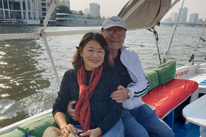 All inclusive private sailing Egyptian Nile Felucca Ride at Cairo - The guide adds stories and helps with photos