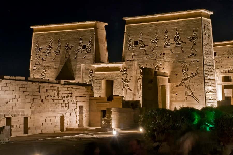 Aswan: Philae Temple Sound & Light Show with Entrance Fees - From your Aswan hotel to the Nile boat