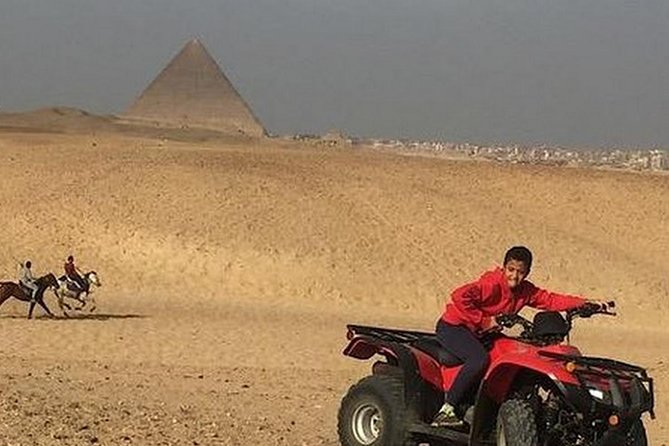 Best Adventure Tours Visit Giza Pyramids and ATV Quad Bike Ride in Desert - Khafre, Menkaure, and the changing view