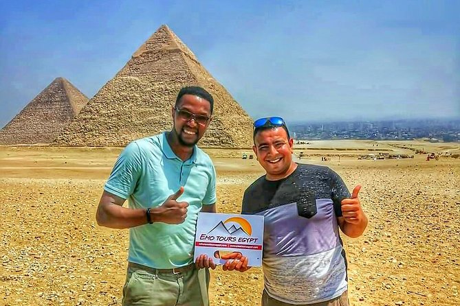 CAIRO LAYOVER EXCURSION TO GIZA PYRAMIDS SPHINX COPTIC CAIRO and BAZAAR - The Giza Plateau and the three royal pyramids