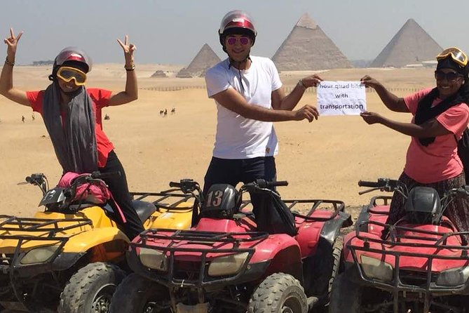 Custom Tour to Giza Pyramids and Desert ATV - Khufu, Khafre, and Menkaure, three different visits