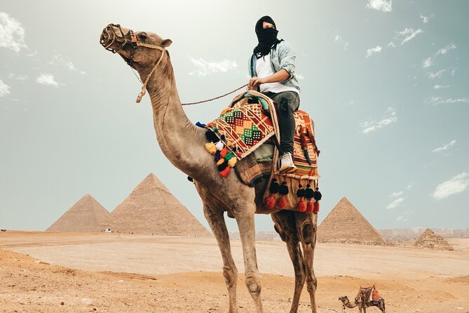 Day Tour To Giza Pyramids With Camel Ride And Egyptian Museum In Cairo - The three pyramids at Giza