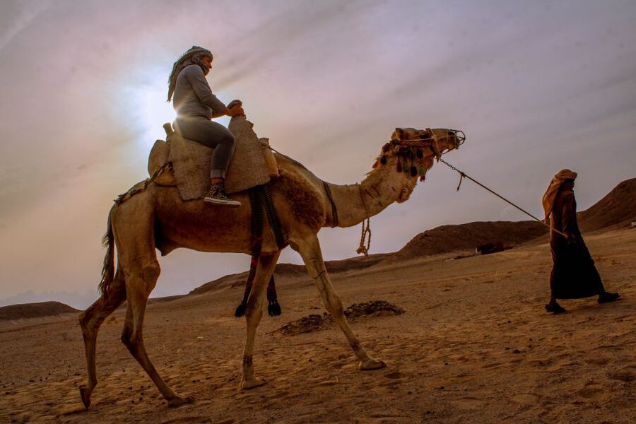 From El Gouna: Dry Canyon Quad Bike Morning Tour - Stop one: a Bedouin camp and a short pause