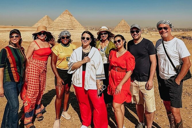 Full-Day Tour to Giza Pyramids Saqqara Memphis Sphinx Private - Giza begins with the three great pyramids