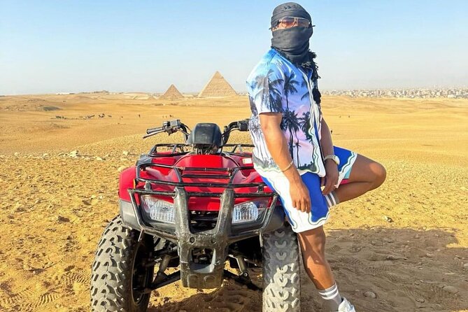 Giza Pyramids, Camel ride, Shopping with ATV Quad bike - The high plateau photo stop