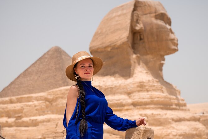 Giza Pyramids Photoshoot with Jumping Horse, Camel and Sphinx - Meeting the Sphinx Up Close