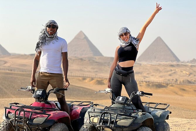 Giza Pyramids private tour, ATV bike, Lunch, Camel ride, shopping - Reaching the Giza Plateau