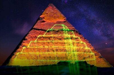 Giza Pyramids Sound & Light Show At Night