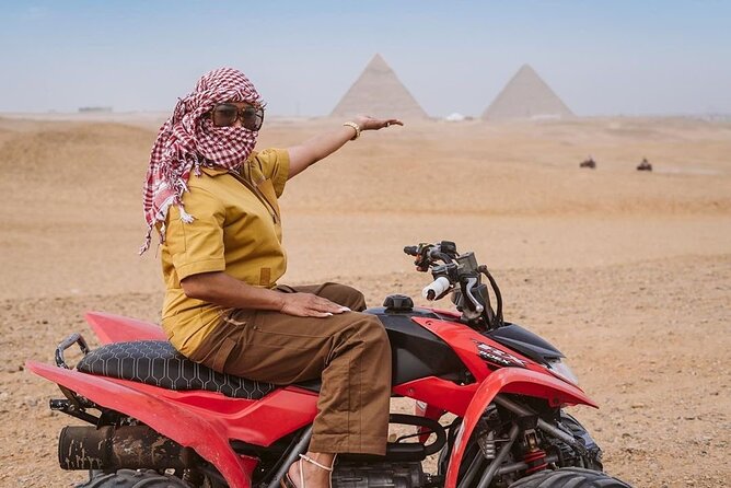 Giza pyramids,Sphinx,ATV bike,Camel ride,Dinner cruise& shopping - Camel riding gives you the classic Giza photograph