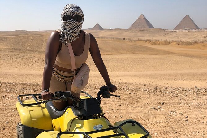 Giza pyramids, Sphinx, ATV bike, Lunch,Camel ride, Dinner cruise& shopping tour - Two hours on the Nile with dinner and a show