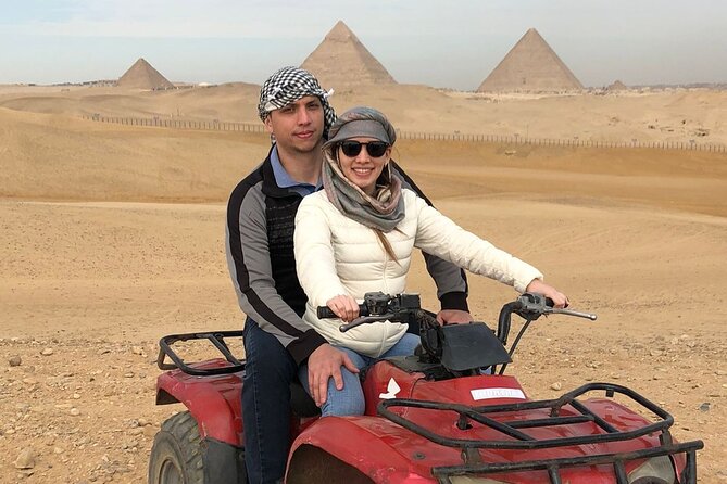 Giza pyramids, Sphinx, ATV bike, Lunch,Camel ride, Dinner cruise& shopping tour - Khafre, Menkaure, and the story written in stone