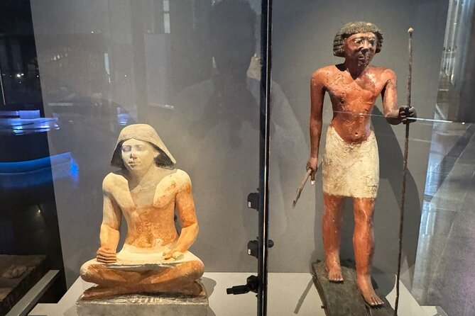 Grand Egyptian Museum, Grand staircase, New Galleries, and lunch. - The new galleries and Tutankhamun