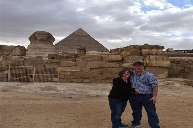 Half day Guided tour to Giza pyramids Sphinx with 1 Hour Camel ride - Khafre’s Pyramid and the Sphinx connection