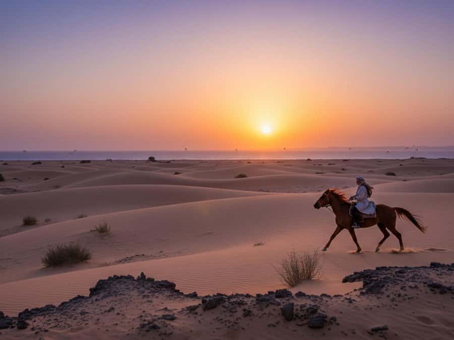 Hurghada: Arabian Desert and Sea Horseback Adventure - Riding through the Arabian Desert