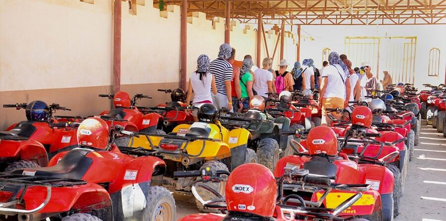 Hurghada: ATV Safari Tour with Camel Ride - The safety briefing and first test ride