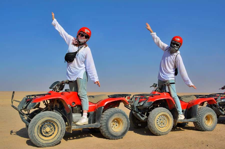 Hurghada: Desert Quad, Bedouin Village, and Camel Ride Tour - Two hours between the Red Sea mountains