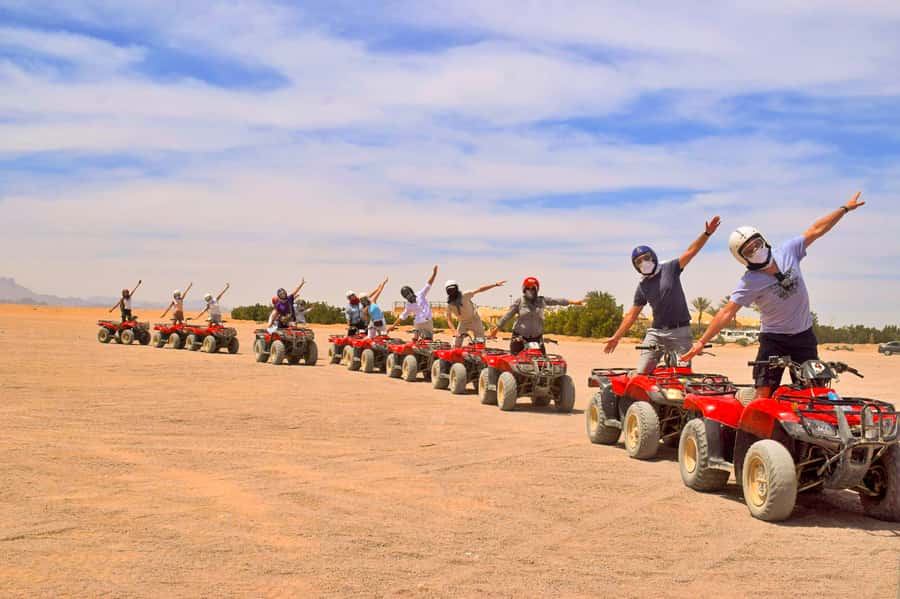 Hurghada: Desert Quad, Bedouin Village, and Camel Ride Tour - Transport, group size, and language choices