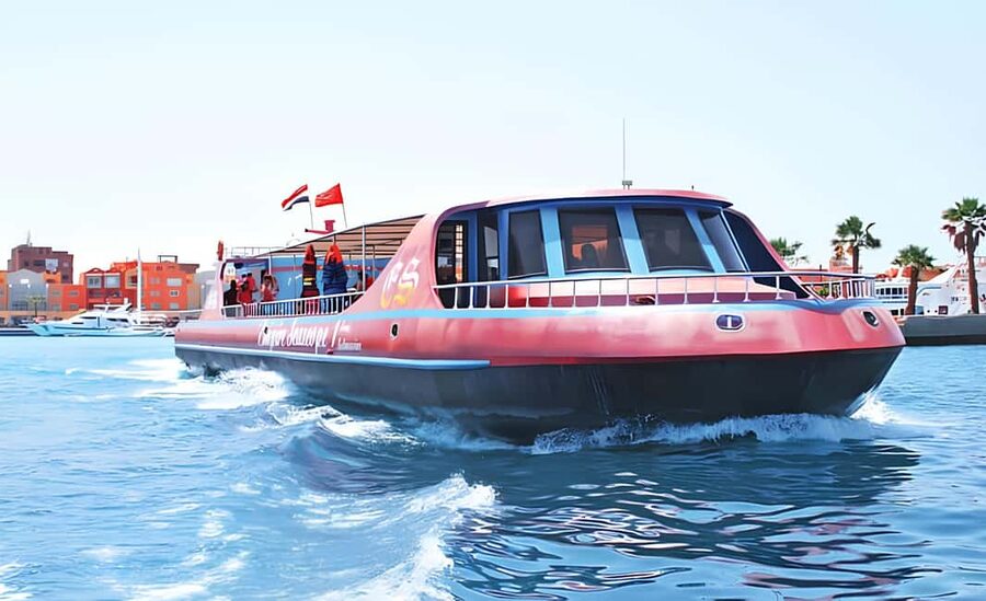 Hurghada: Empire Submarine Boat Trip with Snorkel and Drinks - Inside the air-conditioned viewing cabin