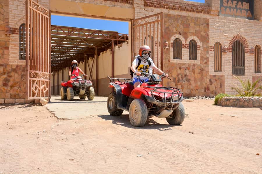 Hurghada: Full-Day Quad & Camel Ride, Stargazing, & Dinner - From hotel lobby to desert base