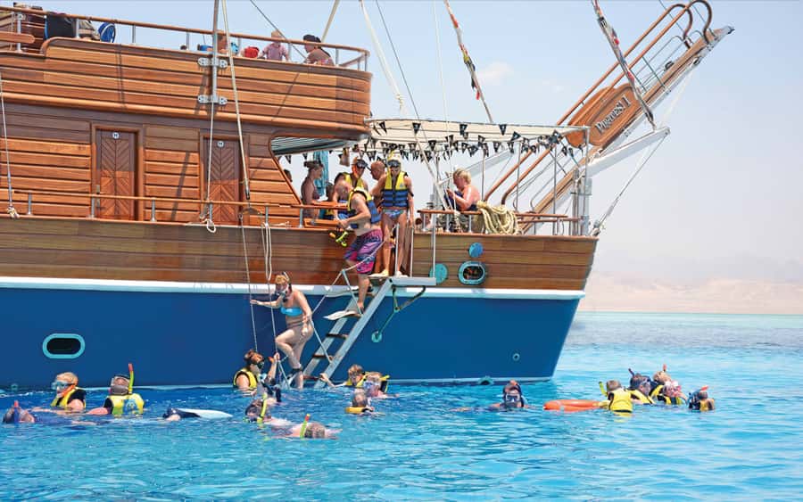 Hurghada: Pirates Sailing Boat to Orange Bay with Transfers - Snorkeling for one full hour
