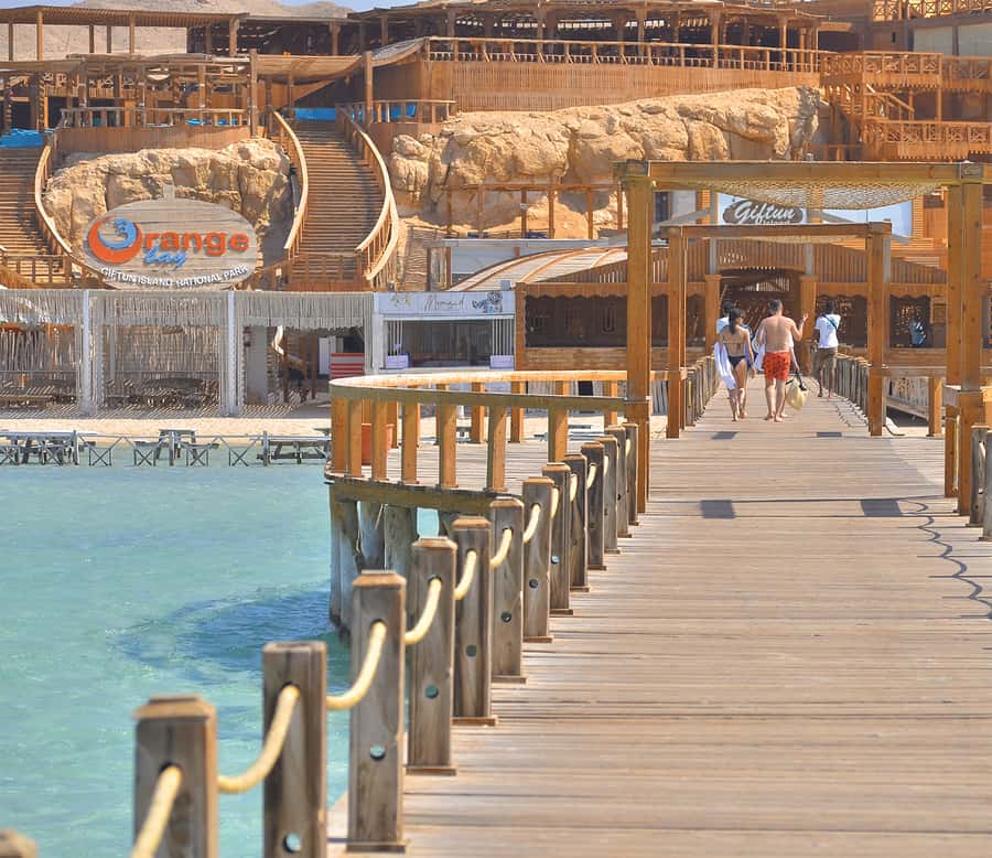Hurghada: Premium Orange Island Cruise with Lunch & Transfer - The first coral reef stop