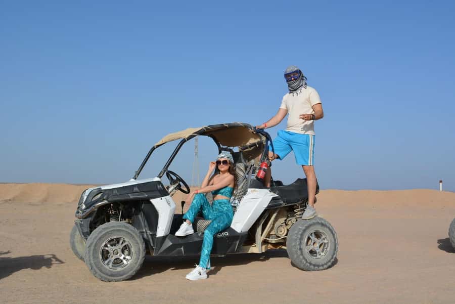 Hurghada: Quad Bike, Buggy, and Camel Ride & Bedouin Village - Jeep tracks lead 25 kilometers toward the village