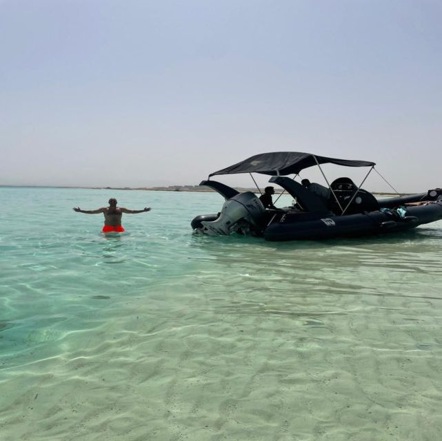 Hurghada: Safari ATV Quad & Speedboat to Orange bay island - Camel riding and Bedouin tea