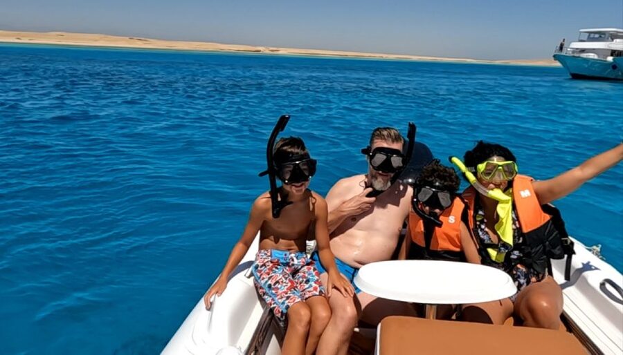 Hurghada: Safari ATV Quad & Speedboat to Orange bay island - From the desert station to the marina