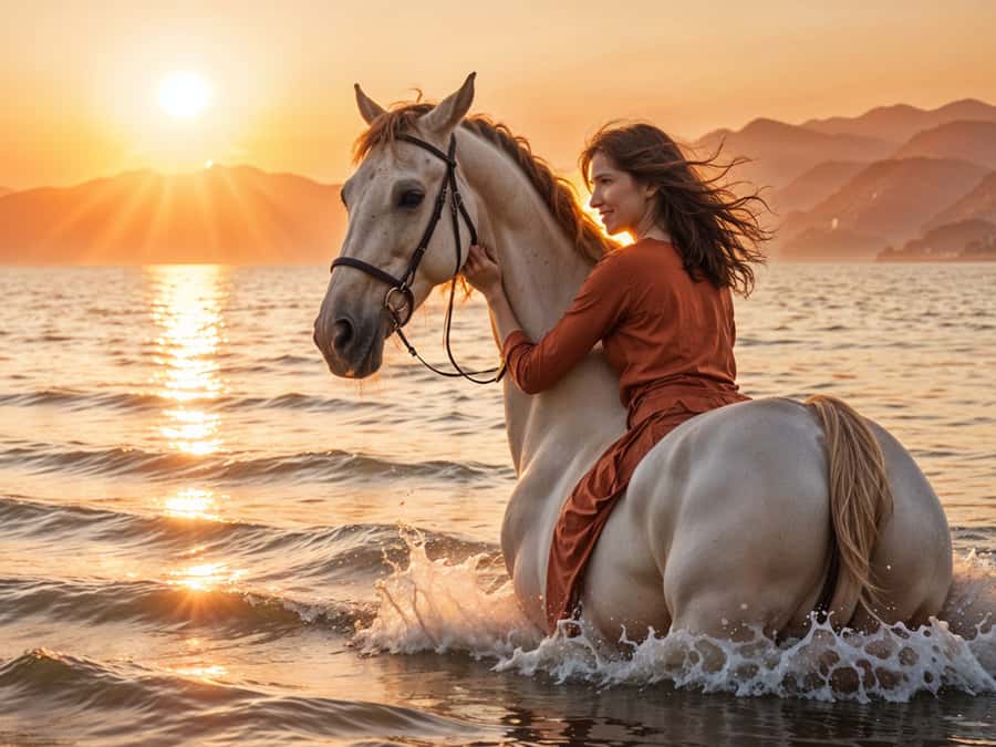 Hurghada: Sea & Desert Horse Tour, Stargazing, Dinner & Show - Quad biking and horse riding in one morning