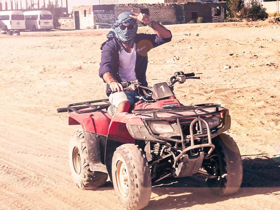 Hurghada: Sunrise Quad Bike, Camel and Oriental Breakfast - At the quad base, safety comes before speed
