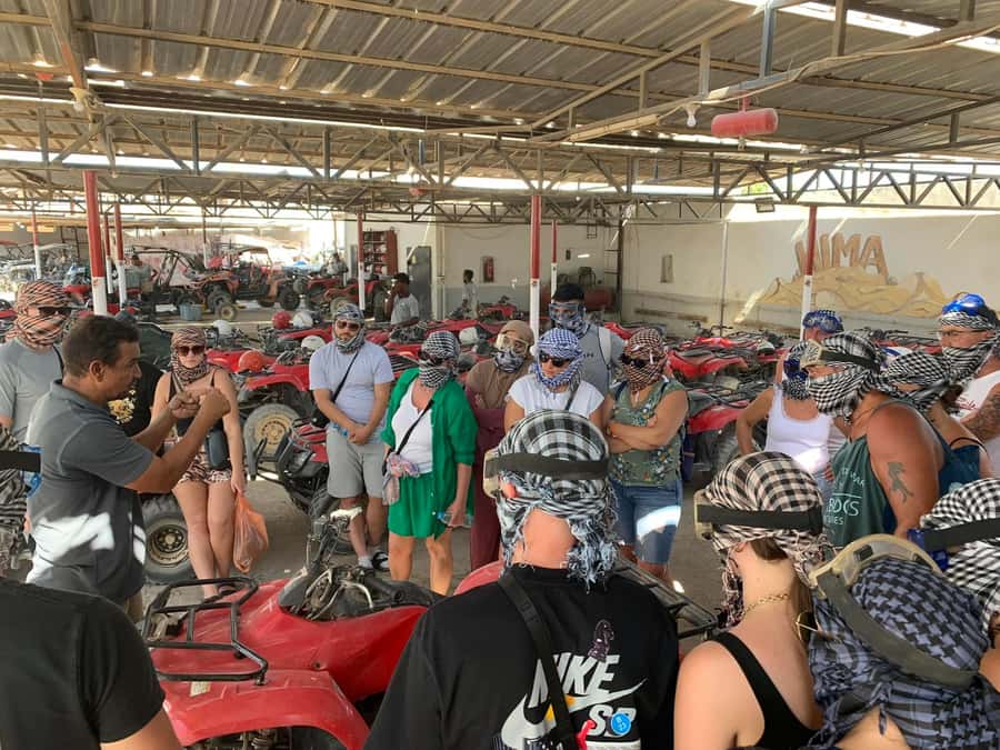 Morning Trip: Desert Safari Riding a Speed Quad Bike, Pickup - The 10-minute briefing and test ride