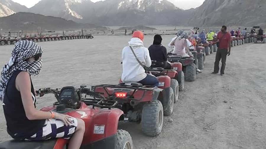Morning Trip: Desert Safari Riding a Speed Quad Bike, Pickup - The Bedouin village stop