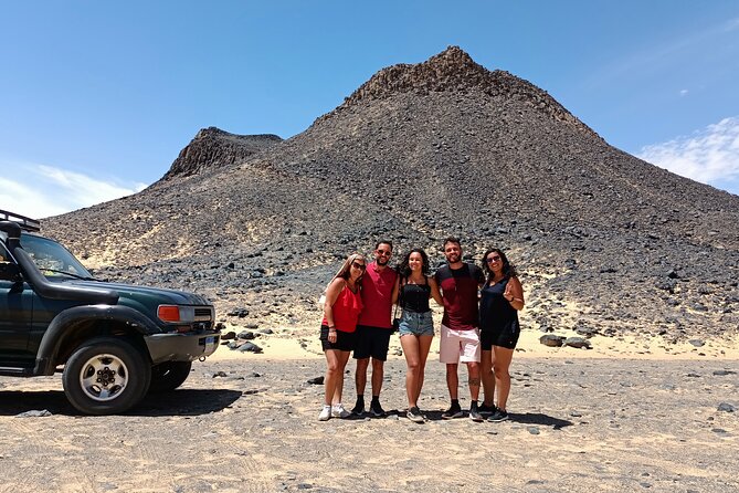 Overnight camping black and white desert. - Three meals and water make the remote setting easier