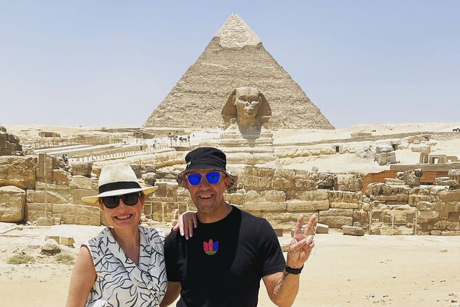 Private Giza Pyramids & Sakkara Tour with Camel Ride & Lunch - The Great Sphinx and its close-up view