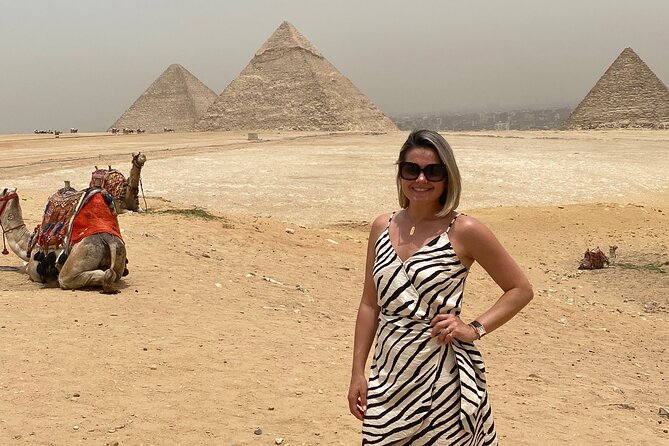 private Giza Pyramids,Sphinx and the New Grand Egyptian Museum - The panoramic viewpoint and camel ride