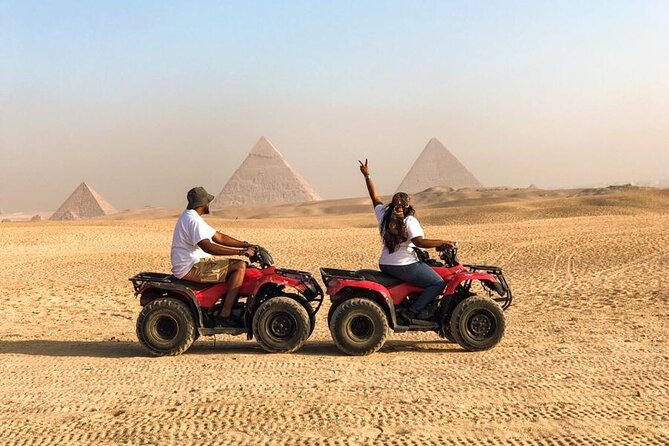 Private Giza Pyramids, Sphinx, Quad Bike, Camel Ride, Nile Dinner Cruise - One hour on an ATV in the Sahara