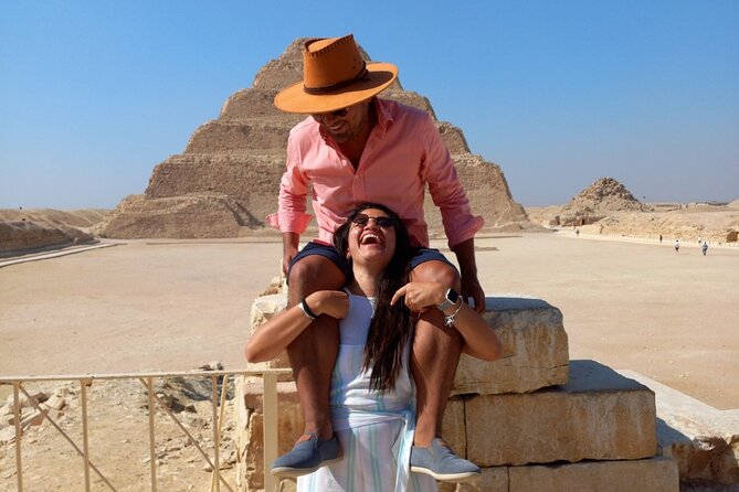 Private Tour Giza Pyramids Sphinx Sakkara and Memphis - Giza Pyramids: scale, views, and photo time