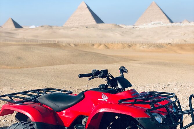 Quad Bike ATV Tours in Desert of Giza Pyramids with Egyptian Tea - Riding toward the Giza Pyramids