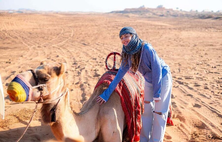 Sharm El Sheikh: ATV Dunes & Waves Adventure with Lunch - A glass boat over Red Sea coral