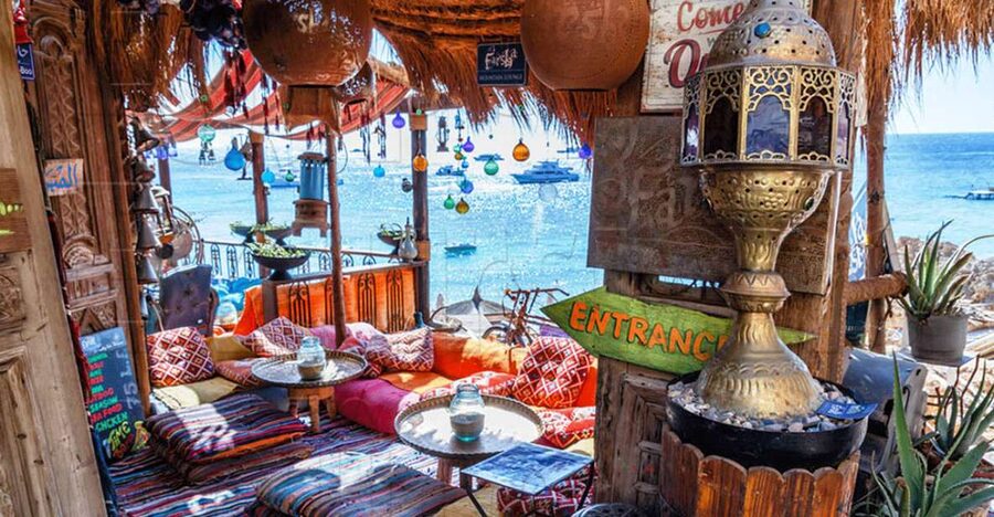 Sharm El-Sheikh: Cafe & restaurant - Farsha or New Panorama - Farsha or New Panorama: two very different evenings
