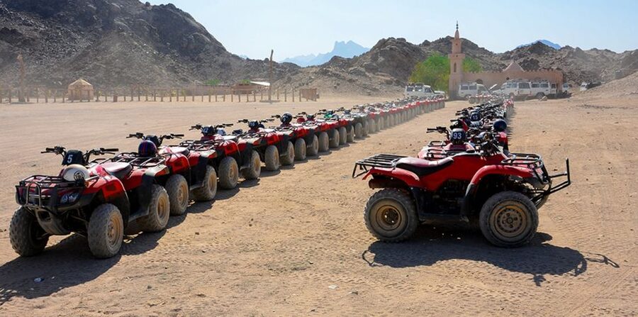 Sharm El Sheikh: Quad bike, Safari, Camel With Dinner & Show - A Bedouin village, chai, and desert hospitality