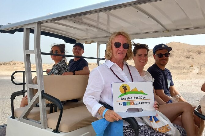 Small group Hurghada to Luxor, Valley of the Kings by Van - The Colossi of Memnon in a quick stop