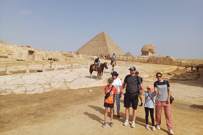 The Giza Pyramids, the Great Sphinx, and Local Lunch. - Guide style and the value of a private vehicle