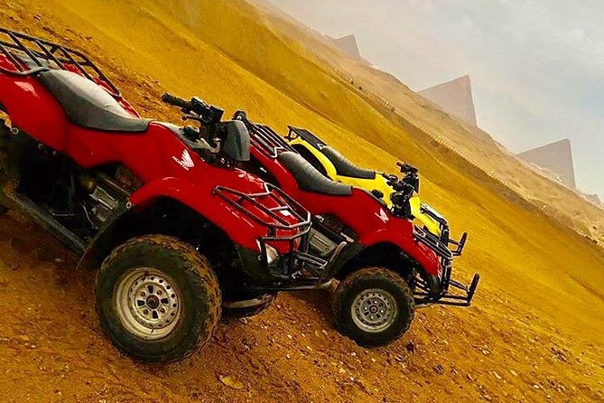 Top rated ATV quad bike at the Desert of Giza Pyramids - The short lesson before the sand