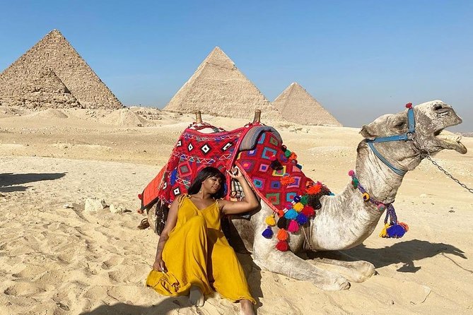 VIP Private Tour Giza Pyramids Sphinx ,Camel,Inside Pyramid - Entering the second or third pyramid