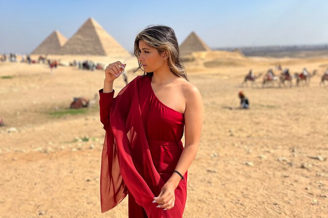 Vip Tour Giza pyramids, sphinx with Camel Ride and Vip lunch - The Panorama and a 30-minute camel ride
