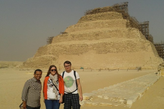 visit the pyramids of Giza + the necropolis of Saqqara + the Memphis site. - Helpful booking details and cancellation terms