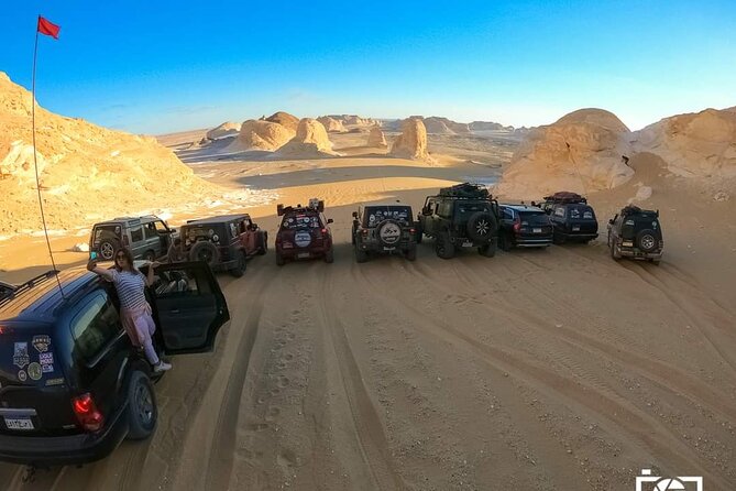 White & Black Desert tour 2 Days 1 night camping from Cairo. - Entering the White Desert before sunset